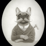 Travis Louie, “Winston”, acrylic on board, 10 x 8 inches, $3200