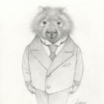 Travis Louie, "Marvin the Wombat Drawing", Graphite on 100% rag paper, 8 x 10 inches, $650