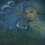 Kseniia Boko, "Storm", oil on wood, 15.5 x 19.7 inches, $900