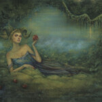 Kseniia Boko, "The Dryad", oil on wood, 19.3 x 23.6 inches, $1100