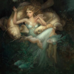 Annie Stegg Gerard, "Caliadne the Naiad", oil, 20 x 16 inches, $6,700