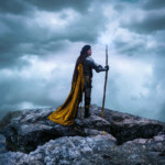 Kindra Nikole, "The Wayfinder", digital photograph on archival paper, mounted to wood panel, resin glazed (1/1), 8 x 8 inches, $350 | Also available: 10 x 10 inches (1/1), $400; 14 x 14 inches (1/1), $560