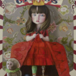 Olga Esther, "The Circus II", oil on panel, 27 x 22 inches, 33 x 27.125 inches framed, $3000