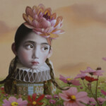 Olga Esther, "The Spring Princess", oil on panel, 15 x 22 inches, 20.375 x 27.125 inches framed, $2200