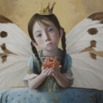 Olga Esther, "The Princess Butterfly", oil on panel, 15 x 22 inches, 20.375 x 27.125 inches framed, $2200