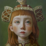 Olga Esther, "Musaraña: When the shrew became a princess", oil on panel, 9 x 12 inches, 17.25 x 14.875 inches framed, $1550