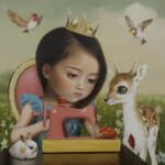 Olga Esther, "The Healing Princess I", oil on panel, 20 x 21 inches, 25.25 x 26.25 inches framed, $2500