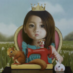 Olga Esther, "The Healing Princess II", oil on panel, 20 x 21 inches, 25.25 x 26.25 inches framed, $2500
