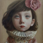 Olga Esther, "The Princess Flower", oil on panel, 9 x 12 inches, 17.25 x 14.875 inches framed, $1550