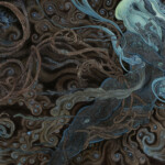 Sam Guay, "She Shines in the Abyss", watercolor, 10 x 12.5 inches, $1,320