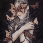 Yuriko Shirou, "Ansiedad II (Anxiety II)", mixed media, watercolor, acrylic, gouache, inks, markers, pastel and colored pencils on cardboard, 21.3 x 15.4 inches, $900