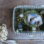 Meadow & Fawn, "Big and Little Dipper", mixed media shadowbox: hand sculpted polymer clay sculptures painted with acrylic paint, 4.25 x 3 x 1.5 inches, $400