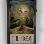 Jamie Winn, "I See The Moon and The Moon Sees Me", watercolor on wood/mixed media, 15 x 9 x 3 inches, $750