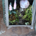 Meadow & Fawn, "Night Keeper", mixed media shadowbox: hand sculpted polymer clay sculptures painted with acrylic paint, 2.5 x 2 x 5 inches, $480 (Detail)
