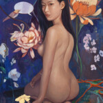 Helice Wen, "On the Nature of Moonlight", oil on wood panel, 23 x 17 inches, $2,500