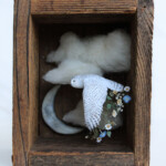 Meadow & Fawn, “Outspread”, mixed media, wooden shadowbox, polymer clay, wool, paper and preserved flowers, 6 x 5 x 4 inches, $580 *Artwork is on exhibit at Mesa Arts Museum through Jan 26, 2020