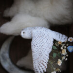 Meadow & Fawn, “Outspread”, mixed media, wooden shadowbox, polymer clay, wool, paper and preserved flowers, 6 x 5 x 4 inches, $580 (Detail) *Artwork is on exhibit at Mesa Arts Museum through Jan 26, 2020