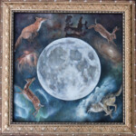 Meadow & Fawn, "The Dance of Stars", oil on panel, 12 x 12 inches, 14.5 x 14.5 inches framed, $1,700 (Framed)