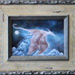 Meadow & Fawn, "The Hidden Bearer", acrylic on canvas, 7 x 5 inches, 11.5 x 9.5 inches framed, $550 (Framed)