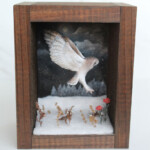 Meadow & Fawn, "The Spark of Change I” , mixed media, wooden shadowbox, polymer clay, wool, paper and preserved flowers, 5 x 3.5 x 6 inches, $800 *Artwork is on exhibit at Mesa Arts Museum through Jan 26, 2020