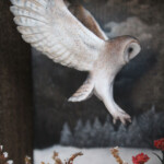 Meadow & Fawn, "The Spark of Change I” , mixed media, wooden shadowbox, polymer clay, wool, paper and preserved flowers, 5 x 3.5 x 6 inches, $800 (Detail)
*Artwork is on exhibit at Mesa Arts Museum through Jan 26, 2020