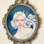 Tracy Lewis, "Melancholy Moon",watercolor, 9.25 x 11.5 inches, 12 x 17 inches framed, $650