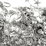 Richard Kirk, "Garden of the Moon", ink on hotpress watercolour paper, 19 x 27 inches, $2,000