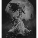 Jeff Echevarria, "MOON SHADOW: Dance of the Fairy Ring", graphite & charcoal powder panpastels, white gouache & acetone, 24 x 18 inches, 30 x 24 inches framed, $2,400