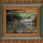 Mark Garro, "Blue Wail Blues", acrylic on panel, 8 x 10 inches, $2,500 (Framed)