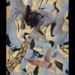 Pandora Young, "Geisha", graphite, gold (metallic) leaf, metallic inks and powders on watercolor paper, 36 x 24 inches, $6,000