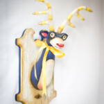 Valency Genis, "Miranda Calypso", epoxy clay, wood, wire, glass, acrylic and oil, 12 x 8 x 6 inches, $425