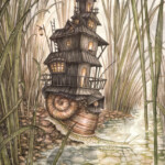 Adam Oehlers, "On the Trail", Watercolour, pen and pencil on 250 gsm paper, 15.2 x 11 inches, $1200