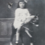 Zoé Byland, "Girl and bird out of focus", acrylic and airbrush, 27 x 16.5 inches, $3,900