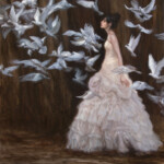 Dorian Vallejo, "Guide", oil on panel, 26 x 25 inches, $9,000