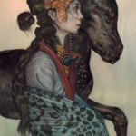 Jason Mowry, "Black Pony", watercolor and gouache, arches 300lb watercolor paper, 10 x 15 inches, $1,000