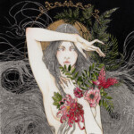 Andi Soto, "Closing Heart", ink, graphite, color pencils and acrylics on heavyweight paper, 7 x 7 inches, $450