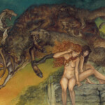 Jason Mowry, "The Fallen Actaeon", watercolor gouache, arches 300lb watercolor paper, 14.75 x 20 inches, $1,600
