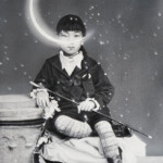 Zoé Byland, "Girl and Moon", acrylic and airbrush on canvas, 23.62 x 15.74 inches, $4,100