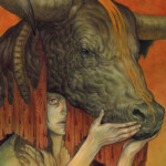 Jason Mowry, "Moloch", watercolor and gouache, arches 300lb watercolor paper, 14 x 13 inches, $850