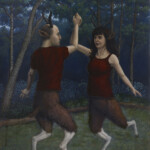 Sandra Yogi, "Dance of the Fauns", oil on panel, 20 x 16 inches, $2,400