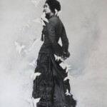 Zoé Byland, "Lady with Letter", acrylic and airbrush on canvas, 27.56 x 19.69 inches, $4,700