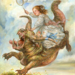 Omar Rayyan, “Butterfly Catcher, oil, 24 x 28 inches, $10,000