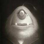 Travis Louie, “Bill”, acrylic on panel, 10 x 8 inches, $3200