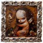 Jesús Aguado, "Geisha", acrylic on panel, 12 x 12 inches, $695 (Framed)