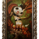 Jesús Aguado, "White rabbit", acrylic on panel, 24 x 14.6 inches, $1000 (Framed)