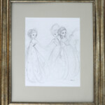 Kukula, “The Three Graces Study with Valentino”, 2015, graphite on paper, 17 x 14 inches, $2800