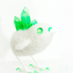 Zoë Williams, "トリ (Apple Tori)", wool felt, resin, mixed media, 2.5 x 3 x 3 in, frame 10 x 5 x 5.5 in, $300