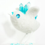 Zoë Williams, "トリ (Raindrop Tori)", wool felt, resin, mixed media, 3 x 3 x 3.5 in, frame 10 x 5 x 5.5 in, $300