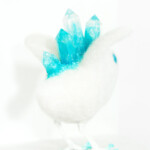 Zoë Williams, "トリ (Raindrop Tori)", wool felt, resin, mixed media, 3 x 3 x 3.5 in, frame 10 x 5 x 5.5 in, $300