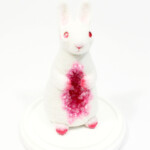 Zoë Williams, "ウサ (Geo Usa)", wool felt, resin, mixed media, 7 x 3.5 x 4 in, frame 10.5 x 7 x 7 in, $800